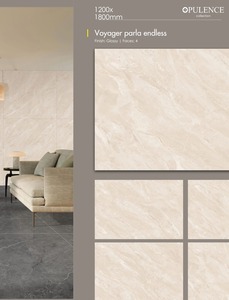 Carrelage mural aspect marbre beige 1200x1800, carrelage céramique décoratif biseauté pour salle de bain, salon - Product Image 3
