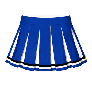 Jupe plissée bleu roi pour femme, uniforme de danse de compétition, tenue de performance pour équipe athlétique - Product Image 2
