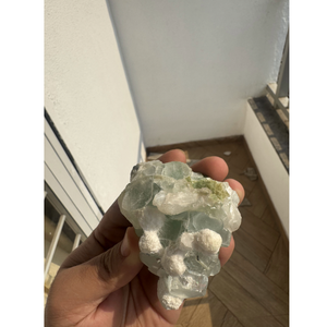 Premium Light Blue Apophyllite with Scolecite Small Cluster Natural Crystal Stone for Display and Interior Decoration - Product Image 3