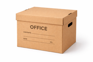 Caja de Cartón Corrugado Portátil Tipo Carpeta para Documentos de Oficina, Embalaje de Almacenamiento Impreso Personalizado con Asa, Opciones de Color y Tamaño - Product Image 4