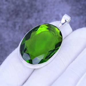 Pendentif en argent sterling 925 avec pierre précieuse péridot faite à la main, bijoux bohèmes, collier en pierre précieuse naturelle, vente en gros - Product Image 4
