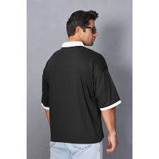 Camiseta Extra Grande Personalizada para Hombre con Cuello en V con Muescas y Diseño de Dobladillo en Capas, 100% Algodón - Product Image 2