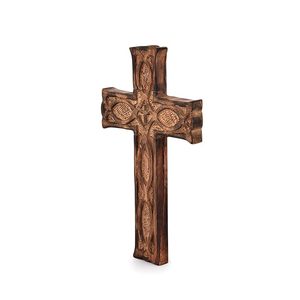 Cruz de Madera Natural, Económica, Hecha a Mano, Cruz Cristiana para Decoración de Pared, Sala de Oración e Iglesia, y para Regalo - Product Image 1