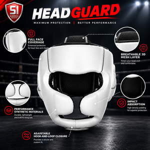 Boxing Head Guard Helmet for <b>MMA</b> Training PU OEM Karate Taekwondo Kickboxing Head Guard - Product Image 6