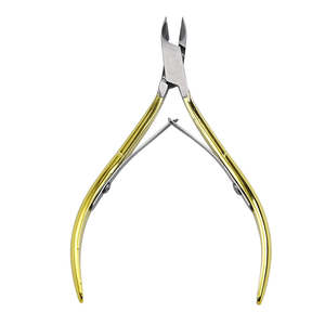 Coupe-ongles professionnel pour pédicure, élimination des peaux mortes, en acier inoxydable, coupe-ongles courbé et tranchant, pince à cuticules dorée, à mâchoires larges pour les doigts - Product Image 1