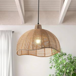 High Quality Natural Rattan Pendant Lamp for Contemporary Residential Commercial Interior Decorative <b>Ceiling</b> <b>Light</b> Fixture - Product Image 1