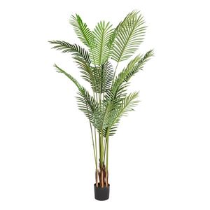 Árbol Artificial de Plástico Verde FCH de 4 Pies, Simulación de Palmera de 12 Hojas - Product Image 1