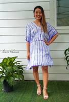 Robe longue tie-dye élégante, tenue décontractée estivale pour la nuit, motif uni, boutons décoratifs, taille naturelle, écologique