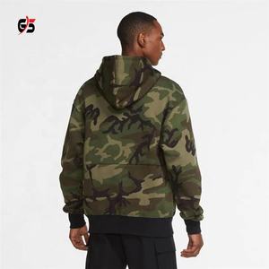 Sudadera con capucha de camuflaje para hombre, ropa informal de uso diario, forro polar de 100% algodón, servicio OEM de 300 GSM, diseño de logotipo personalizado, Popular - Product Image 5