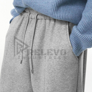 Pantalones Deportivos de Felpa de Pierna Ancha de Alta Calidad, Estilo Casual, para Venta al Por Mayor, ODM, Lisos, con Puños Elásticos, Disponibles para Envío Inmediato - Product Image 6
