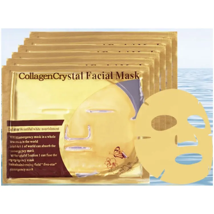 24k altın kollajen kristal nemlendirici yüz maskesi