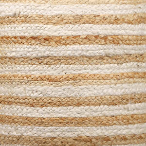 Puf tapizado de yute tejido a mano Boho Chic elegante asiento Otomano - Product Image 3