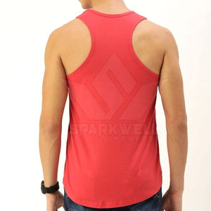 Men's <b>Red</b> <b>Striped</b> Tank <b>Top</b> O-Neck Breathable Casual Wear for Gym Fitness Running Outdoor Training Sports Apparel - Product Image 2