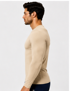 T-shirt de travail professionnel pour hommes, sous-vêtement médical à manches longues, respirant, anti-transpiration, séchage rapide, pour infirmiers, brodé - Product Image 3