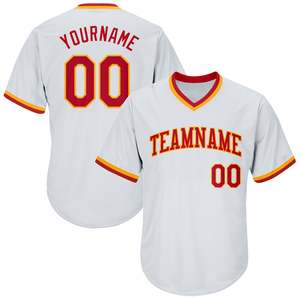 Fournisseur en gros de maillots de baseball personnalisés, uniformes d'équipe à col en V, logo personnalisé, noms, numéros, manches courtes, vêtements de sport OEM en gros - Product Image 1