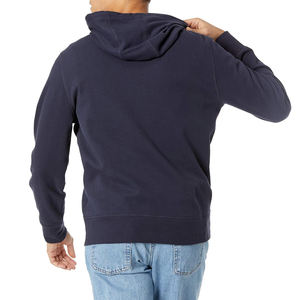 Sweat à capuche en coton et polyester pour homme, avec doublure en polaire brossée et surpiqûres contrastées - Product Image 5