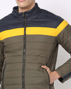 Chaqueta de Invierno para Hombre, Negra, Cuello Alto, Corte Regular, Cierre de Cremallera, Estilo Casual, Color Sólido, Relleno de Poliéster, Transpirable - Product Image 5