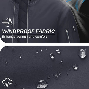 High Quality Bomber jacket Front Zipper Long Sleeve Polyester Comfortable Casual Style Breathable Jacket For Men Men's Jackets - Product Image 6