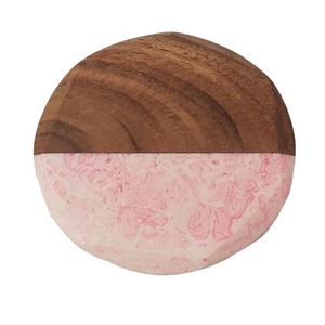 Dernière teinte colorée faite à la main ronde en résine ménage tasse à thé tapis tampons prix de gros ménage vaisselle couverts sous-verre - Product Image 4