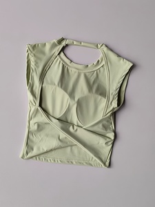 Nouveau débardeur deux pièces séparées de haute qualité avec blocs de couleur, effet seconde peau, tendance et décontracté, idéal pour la course et le sport - Product Image 3