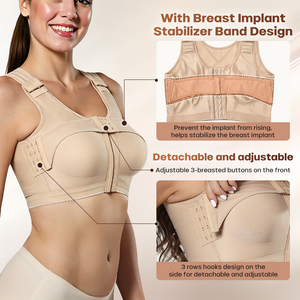 <span class=keywords><strong>Soutien</strong></span>-<span class=keywords><strong>gorge</strong></span> push-up sans fil pour femme, <span class=keywords><strong>post</strong></span>-chirurgie, compression, design 3D, haut sculptant, <span class=keywords><strong>augmentation</strong></span> <span class=keywords><strong>mammaire</strong></span>, faja, gaine amincissante - Product Image 4