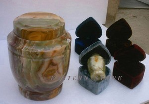 Premium Marble Funeral Ash Cremation Urn for Adult Human Ashes with Matching Keepsake Urn <b>Memorial</b> Set Wholesale Natural <b>Stone</b> - Product Image 5