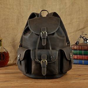 Ultimate <b>Waterproof</b> Leather <b>Backpack</b> Anti-Theft Vintage Laptop Rucksack Genuine Leather Luxury LBP-0348 - Product Image 1