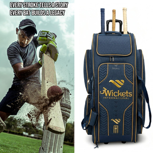 Customized Cricket Kit Bag Large Size Sports <b>Backpack</b> with <b>Wheels</b> Bat Holder and Ventilated Shoe Pocket - Product Image 6