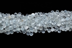 100% llegada Natural claro blanco Topacio facetado gotas forma cuentas Natural blanco Topacio gota para la fabricación de joyas - Product Image 2