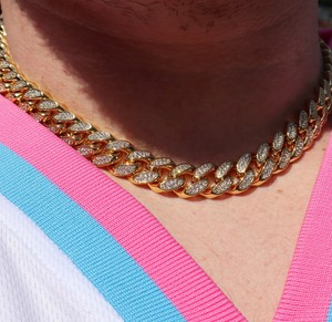 Collar de Plata de Ley 925 de 15 mm para Hombre, con Engaste de Puntas, Estilo Miami Iced Out, Cadena Cubana, con Moissanita VVS Baguette - Product Image 1