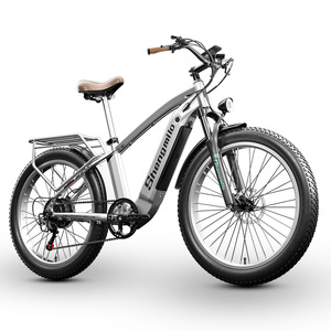 Vélo de sport électrique avec pneus 26*3 pouces, batterie lithium 48V 17.5AH, double moteur, double frein à disque à huile, cadre en alliage d'aluminium. - Product Image 1