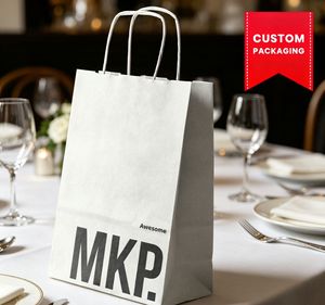 Bolsa de Papel de Alta Calidad para Compras con Logotipo Impreso, Bolsa de Papel de Estilo Premium para Boutique, para Empaque Minorista - Product Image 1