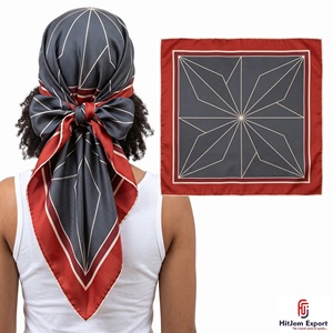 Pañuelo Cuadrado de Moda, Tela Ligera, Impresión Digital Personalizada, Calidad Premium, Accesorios Elegantes, Suministro al por Mayor, OEM, ODM - Product Image 2