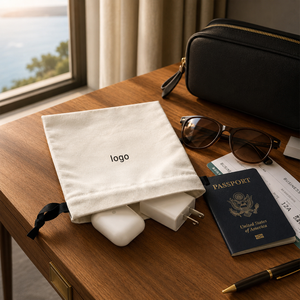 Bolsa de Almacenamiento de Cosméticos con Cordón de Algodón |   Bolsa Organizadora de Maquillaje Reutilizable, Ligera, Ecológica y Duradera para Viajes, Personalizable - Product Image 5