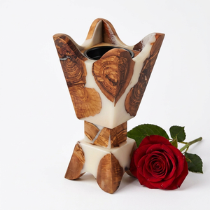 Brûleur de Bakhoor en bois et résine fait main, porte-encens Oud, décoration d'intérieur, aromathérapie, vente en gros - Product Image 1