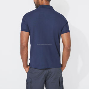 Vente en gros séchage rapide coupe ajustée 100% coton impression personnalisée sublimation athlétique 4 voies extensible polo de golf pour hommes - Product Image 3