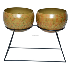 Pot de Cache-Pot en métal gris contemporain avec support, jardinière décorative, décoration de jardin intérieur, prix d'usine, vente en gros - Product Image 6