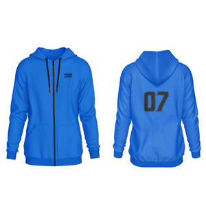 Sudadera con capucha personalizada con cremallera completa - 100% algodón, cómoda, con estampado de color sólido - Product Image 1