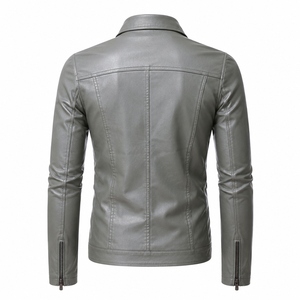 Fashionable Men Genuine <b>Leather</b> Jackets <b>Top</b> Trending Men Fashionable Reasonable Price <b>Leather</b> Jackets Men Autumn Popular Style - Product Image 2