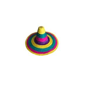 Оптовая продажа, прямая продажа, мексиканская разноцветная шляпа шириной 50 см для мужчин и женщин, ежедневная Свадебная шляпа, украшение соломенной шляпы