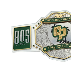 เข็มขัดแชมป์ 805 Strong Championship - เข็มขัดกีฬาสีขาวแบบปรับแต่งได้พร้อมรายละเอียดสีทอง - รางวัลสะสมระดับพรีเมียม - Product Image 3