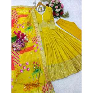 Robes de soirée de créateur Robe de soirée élégante avec ensemble Pent et Dupatta - Product Image 4