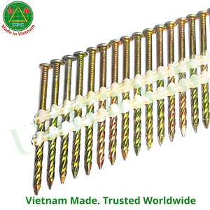Clavos de plástico de 2-3/8 pulgadas con vástago de tornillo para clavadora neumática de fábrica vietnamita |   Clavos en tiras de plástico - Product Image 2