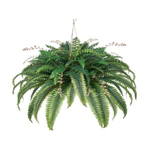 Grandi Felci Artificiali di Boston da 37-41 Pollici, Resistenti al Sole, Decorazione Murale con Piante Finte, Cesto Verde Appeso - Product Image 5