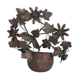 Pot de fleurs mural demi-vert en fer, design moderne et écologique, fait main, pour salon - Product Image 1