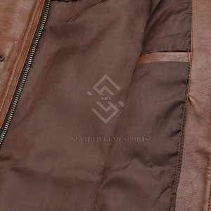 Veste en cuir d'hiver en gros, prix abordable, haute qualité, cuir de vache, écologique, respirante, logo personnalisable sur le devant - Product Image 6