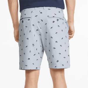 Shorts Bermuda Homme Gris Clair Imprimé Motif Parapluie Séchage Rapide Coupe Décontractée Taille Mi-Haute Boutons et Poches - Product Image 6