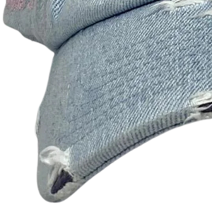 AKA 1908 Light Denim Hat Green Embroidered Letter Baseball <b>Cap</b> Adjustable Washed Denim Headwear Casual Fashion <b>Vintage</b> Style <b>Cap</b> - Product Image 3