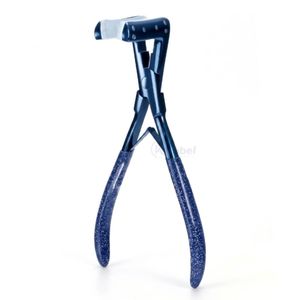 Pinzas para Rizar Extensiones de Cabello con Mango Azul Resistente, Acero Inoxidable, Herramienta Profesional para Instalación en Salón, Diseño Ligero - Product Image 1