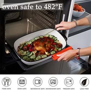 Platos Y Bandejas Para Hornear Fournitures de cuisson Accessoires de cuisine Four Antiadhésif Grande casserole en céramique Plats de cuisson - Product Image 3